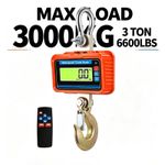 3T Electronic Crane Scale Hanging Industrial Scale Digital Measuring 3000kg