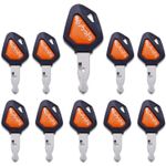 10PCS Kubota 459A Master Plant Ignition Switch Key for Excavators Diggers Dumper