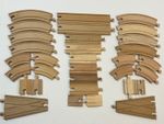 Wooden Train Track Set Of X32 Track Pieces Bundle Track Pack P&P Discounts