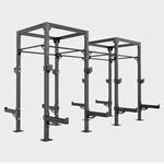 Dual sided Steel Power Rack Frame, Black Weight Lifting Gym Training
