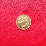 1957 Elizabeth II: Gold-Plated Sovereign Coin: MODERN MUSEUM SPECIMEN