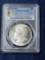 1878 | MORGAN DOLLAR| 8 TF | PCGS MS63 | LOT Z-380