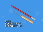 Doll Rerooting / Rehairing Tool Kit 4pcs (Includes Needles and Puncher)