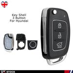 Replacement Remote Flip Key Fob Case For Hyundai I10 I20 I40 IX35 Santa 3 Button