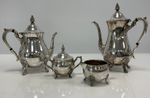 Vintage Viners-Silver Plated Tea & Coffee Pots/Sugar Bowl/Jug Set-Ornate Tea Set