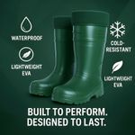 High Quality Green Thermal LIGHTWEIGHT EVA MATERIAL Wellies Wellingtons Boots