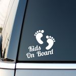 Kids On Board Funny Car Child Children Baby Babies Girl Boy Sticker Vinyl Decal