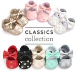 Baby Girl Sofe Sole Anti-Slip Pram Shoes Infant Toddler Bowknot Shoes 0-18 Month