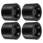 4pcs 70mm 78A long board Wheels with Black Bearings Soft Cruiser Wheels Black