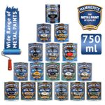 Hammerite 750ml Metal Paint Smooth, Hammered Direct to Rust All Colours