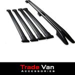 Ford Transit Custom SWB Black Aero Pro 4 Cross Bar Roof Rail Set 2012-23