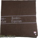 ORIGINAL GERMAN ARMY WOOL BLANKET BROWN 210x200 BW Blanket Army Blanket Hunting Wool