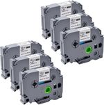 Brother P-Touch TZ-231 TZe-231 12mm Label Tape Black on White 1/2 PT-D210 1~100X