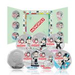 Monopoly 90th Anniversary 2025 Commemorative Silver Coin Set in Collector Folder