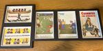 Vintage Guinness Advertising In Bordered Wooden Frames Set Of 5