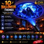 Halloween Projector 2026 10 Spooky Patterns LED HD 360° USB Haunted Party Light