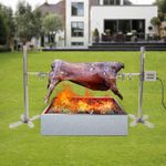 Spit Hog Roaster BBQ Barbecue Lamb Goat Rotisserie Spit Roast Grill Tool 30kg UK