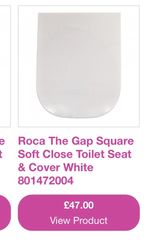 Roca The Gap Square Soft Close Toilet Seat 801472004