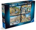 Village Life Puzzles 4 x 500 Piece Jigsaw Puzzles in 1 Box