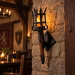 Retro Medieval Torch Wall Lamp Fake Torch Wall Sconce for Party Decor PLA Resin