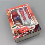 McQueen Car Spiderman Frozen Stitch Fork Spoon Water Bottle 3-piece cutlery set