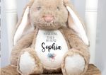 Personalised Big Sister Teddy Keepsake Gift, Rabbit personalised gift brown
