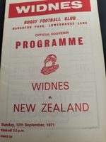 WIDNES V NEW ZEALAND RUGBY LEAGUE TOUR MATCH 12TH SEPTEMBER 1971