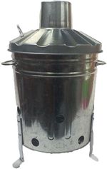 15L Mini Garden Galvanised Incinerator Small Fire Bin Burning Wood Paper Letter