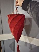 Vintage Rare Discontinued Red Beaded Medina Lamp Shade