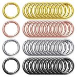 Metal Spring O Ring Keychain Clips 5/10/20/40/60/100Pcs Round Carabiner Set