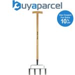 Kent & Stowe Stainless Steel Hollow Tine Lawn Aerator 4 Prong FSC