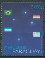 Paraguay 1997 MERCOSUR Southern Cross Flags 4745 MNH