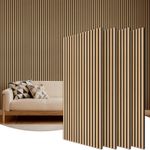 TONOR Wood Wall Panels for Interior Decor-4 Pack 120 4 Pack, Natural Oak