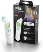Braun TempleSwipe BST200 Forehead Thermometer Colour Coded Temperature Display