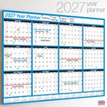 2027 Wall Calendar Year Planner Chart 12 Months Calender ✔WIDEST RANGE ON EBAY