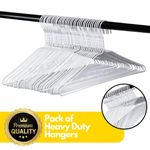 10-500 X Heavy Duty Strong Durable Metal Coat Hanger Trousers Hangers for Adults