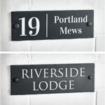 Slate House Sign Rustic House Name Number Personalised Door Plaque