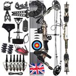 20-70lbs Compound Bow Arrow Set 24"-30" Hunting Package Adult Archery Shooting