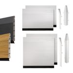 uPVC Chamfered Plastic Skirting Sample Pack inc Corners Roomline PVC Replacement