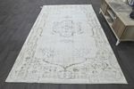 Oushak 6x9,Turkish Rug,vintage,anatolian,WHITE,kilim,Bohemian,handmade,wool