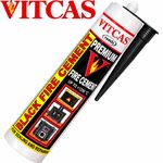 Vitcas Black Fire Cement Cartridge 1250C 310ml Heat Resistant to 1250°C / 2280°F
