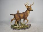Vintage White Tailed Deer Stag Porcelain Figurine by Kowa