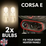 Corsa E (2015-2019) climate control panel lighting replacement bulbs