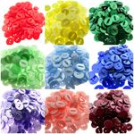Fisheye Baby Buttons 100 Pack Polyester 5 Sizes 11.5mm to 23mm 18 Colours