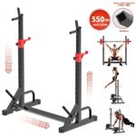Squat Racks Barbell Rack Stand Adjustable Olympic Weight Bench Press Home Gym