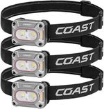 COAST CH1000R Headlamps 1000 Lumens Rechargeable Dual Powered 3 Pack Powerful