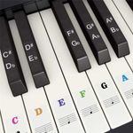 PIANO KEYBOARD NOTE LABELS REMOVABLE SILICONE PIANO STICKERS 61 KEYS REUSABLE