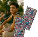 Neon Skull Tattoo Sleeve – 2 Matching Temporary Fake Tattoos by Inkwear