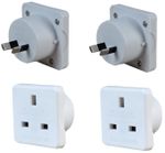 2x UK to AUS Australia, New Zealand, China Tourist Travel Plug Mains Adaptor