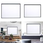 4:3/ 16:9 Manual Pull Down Projector Screen Ceiling Wall Mount Home Office Movie
